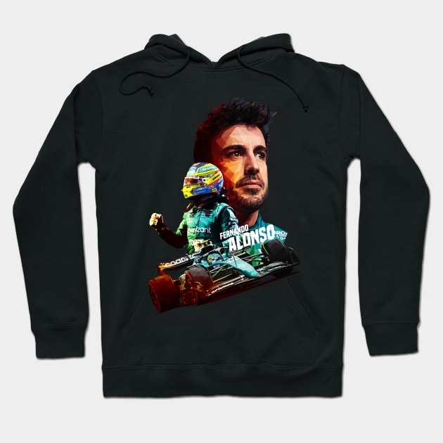 Fernando Alonso hot lap Hoodie by pxl_g